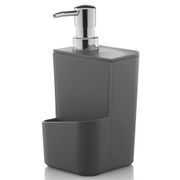 Dispenser-Para-Detergente-e-Esponja-Trium-650-ml-Chumbo