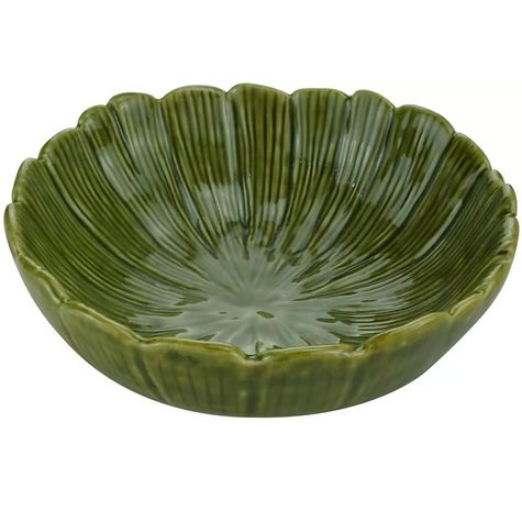 Centro-de-mesa-em-Ceramica-Verde-15cm-Banana-Leaf-Lyor-