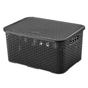 Caixa-Organizadora-Com-Tampa-Mosaico-16L-Preta-Arthi