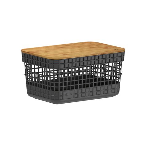 Cesto-Grid-Com-Tampa-de-Bambu-25L-Preto-OU