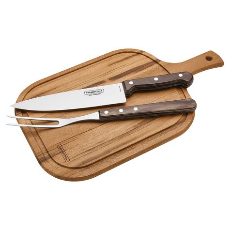 Kit-Para-Churrasco-Com-3-Pecas-Inox-Polywood-Tramontina